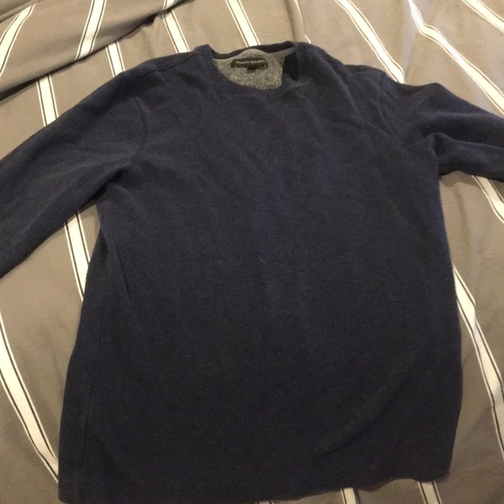 Navy Blue Banana Republic Long Sleeve Shirt